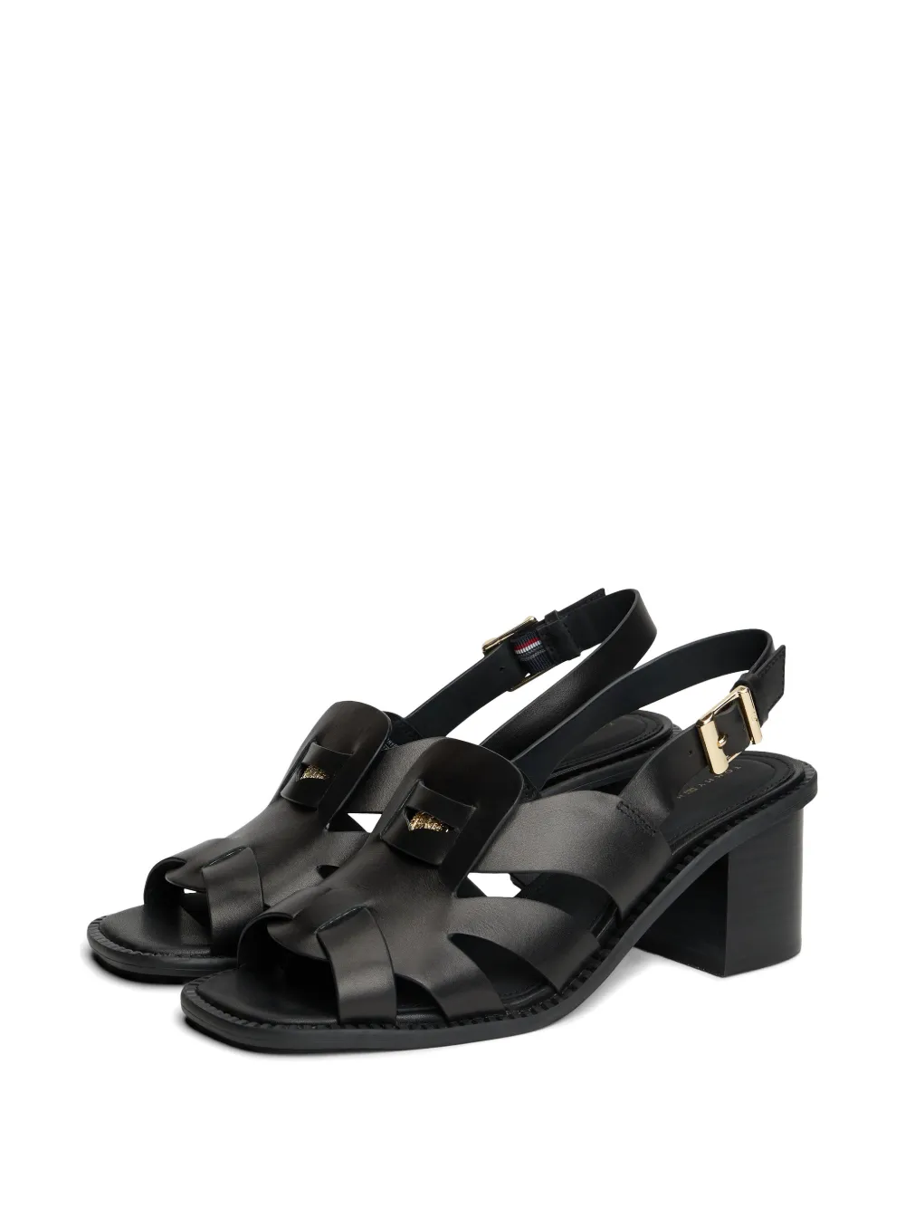 Tommy Hilfiger crest block sandals Zwart