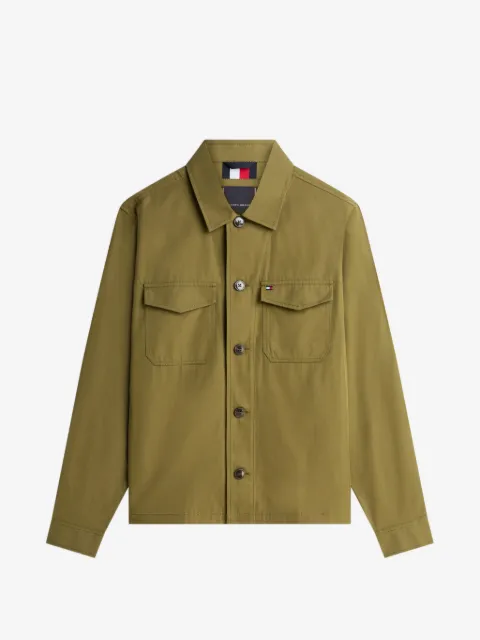 Tommy Hilfiger logo-patch flap-pocket jacket