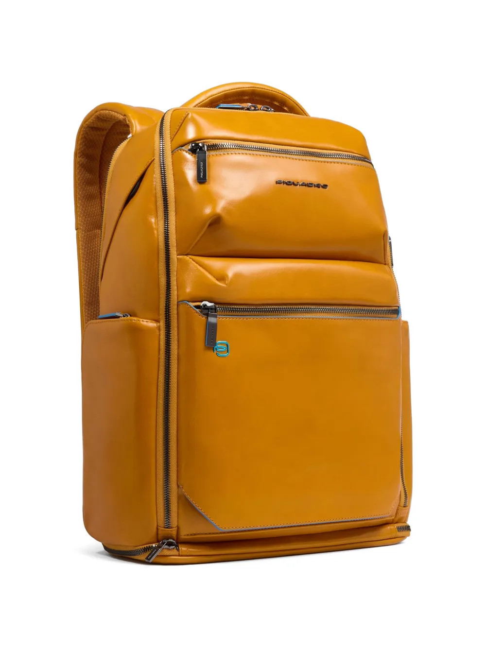 PIQUADRO Leren rugzak Oranje