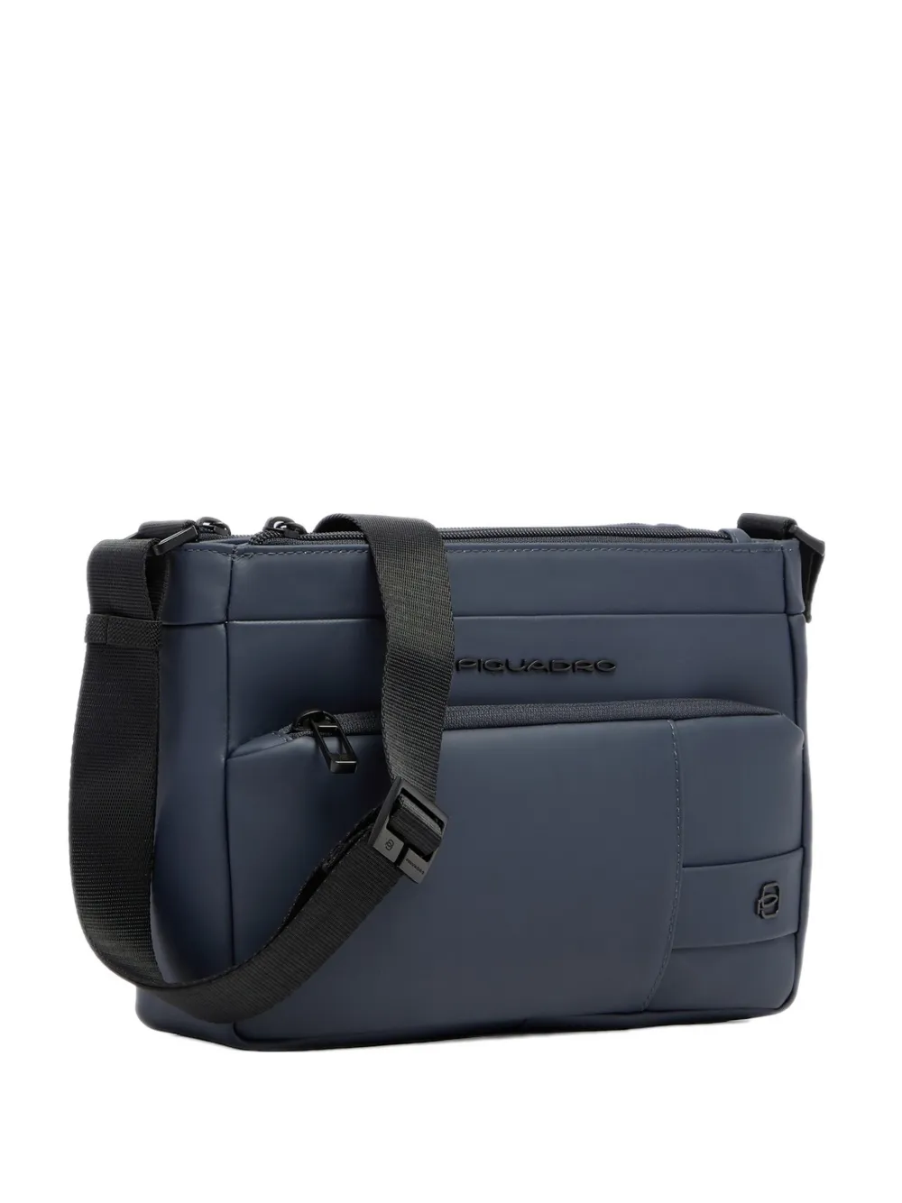 PIQUADRO water-resistant logo-plaque shoulder bag - Blu