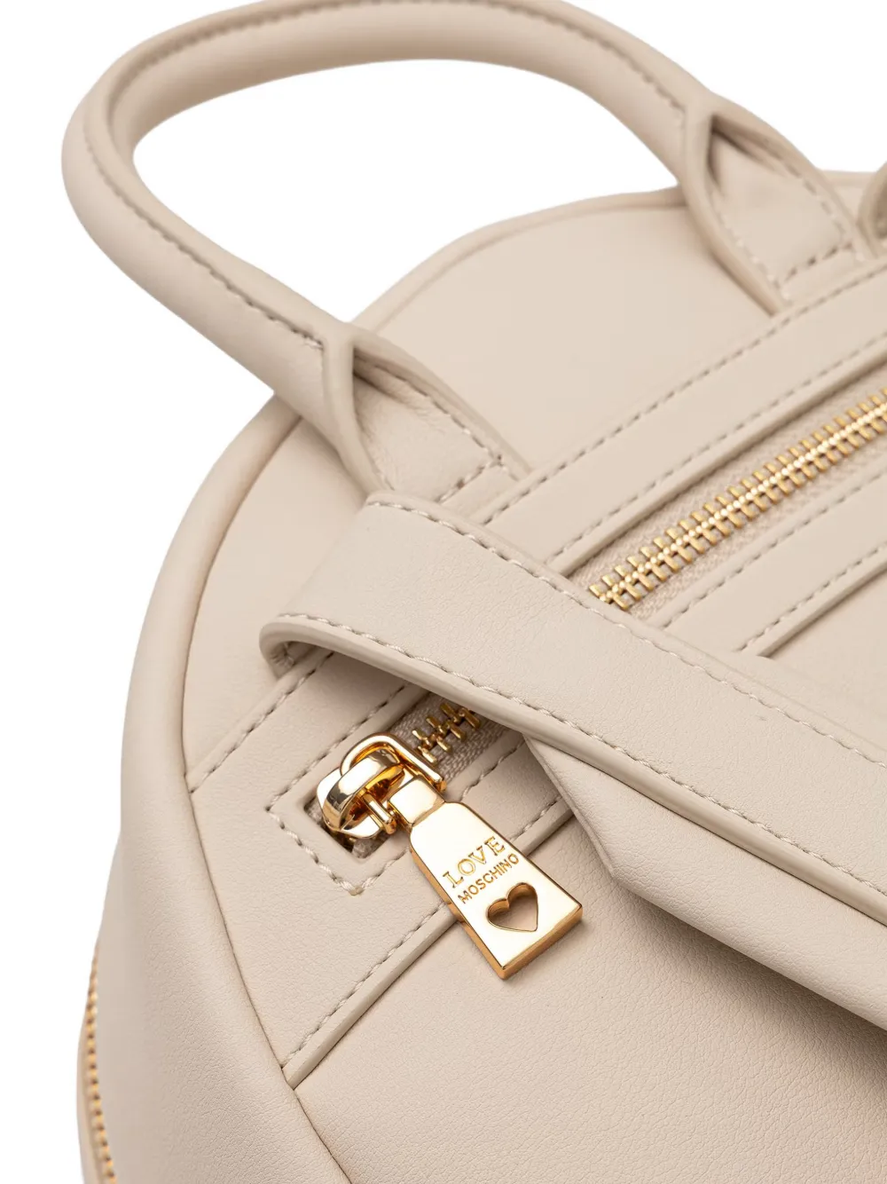Love Moschino Rugzak met logoplakkaat Beige