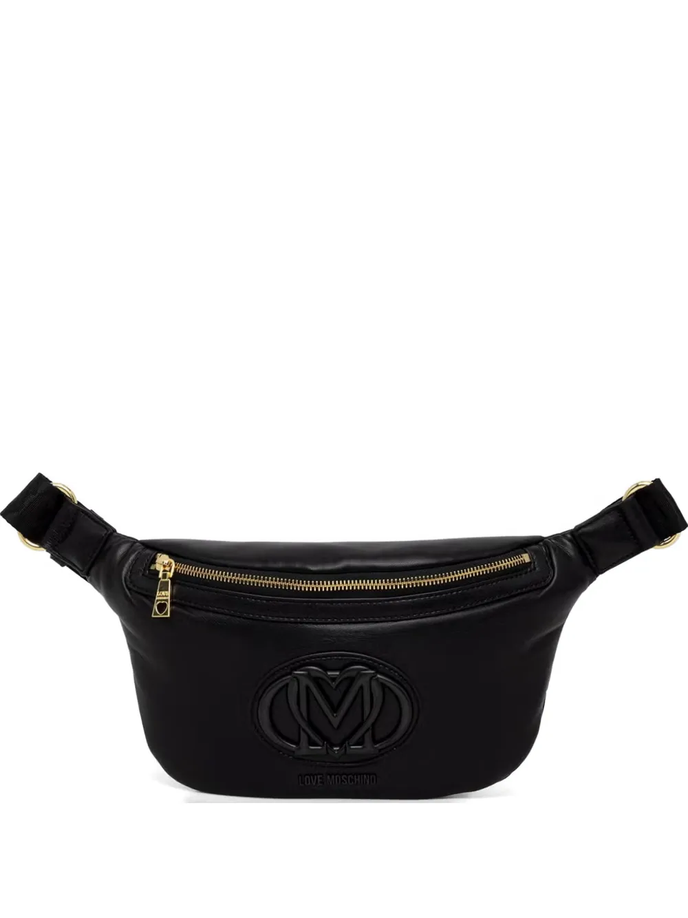 Love Moschino logo-plaque belt bag - Nero