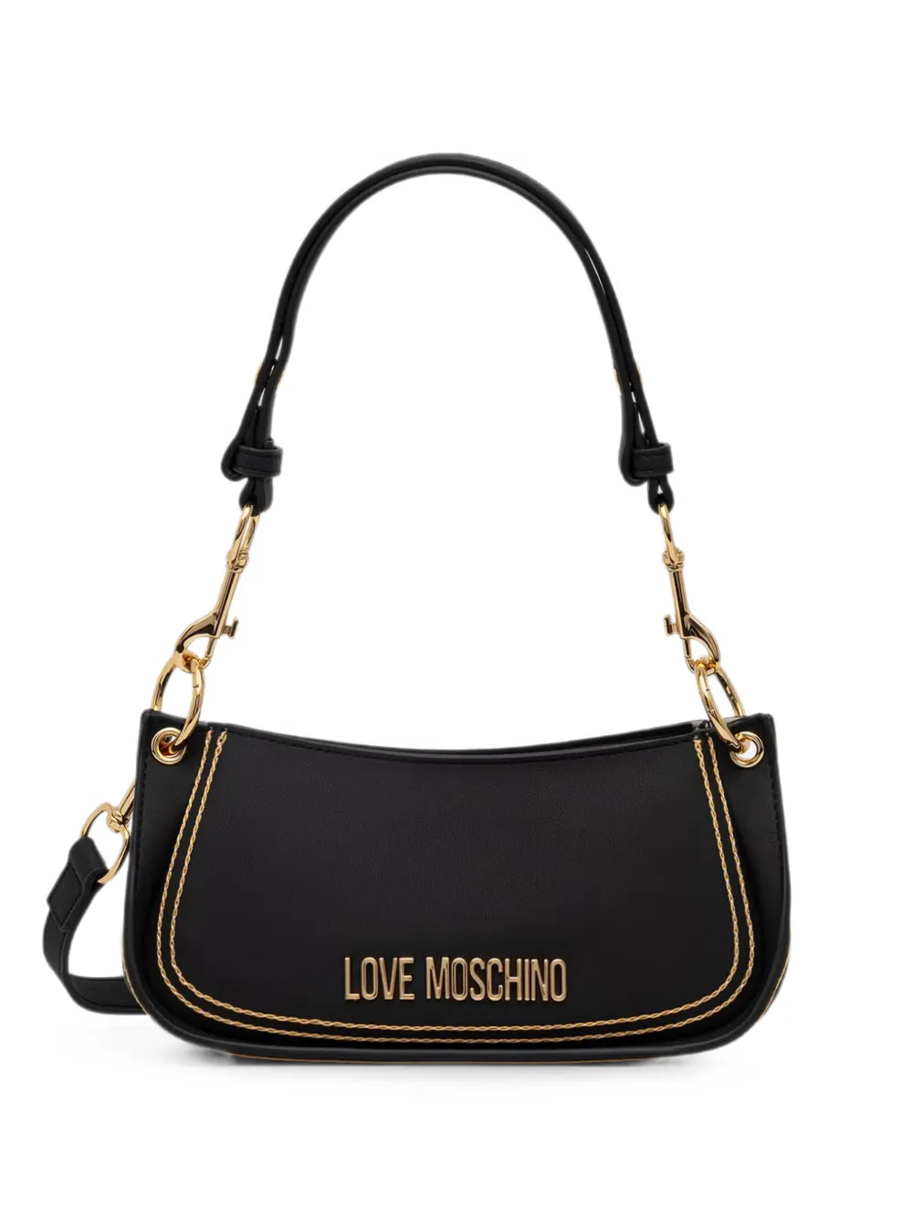 Love Moschino logo-lettering contrast-stitch tote bag - Nero