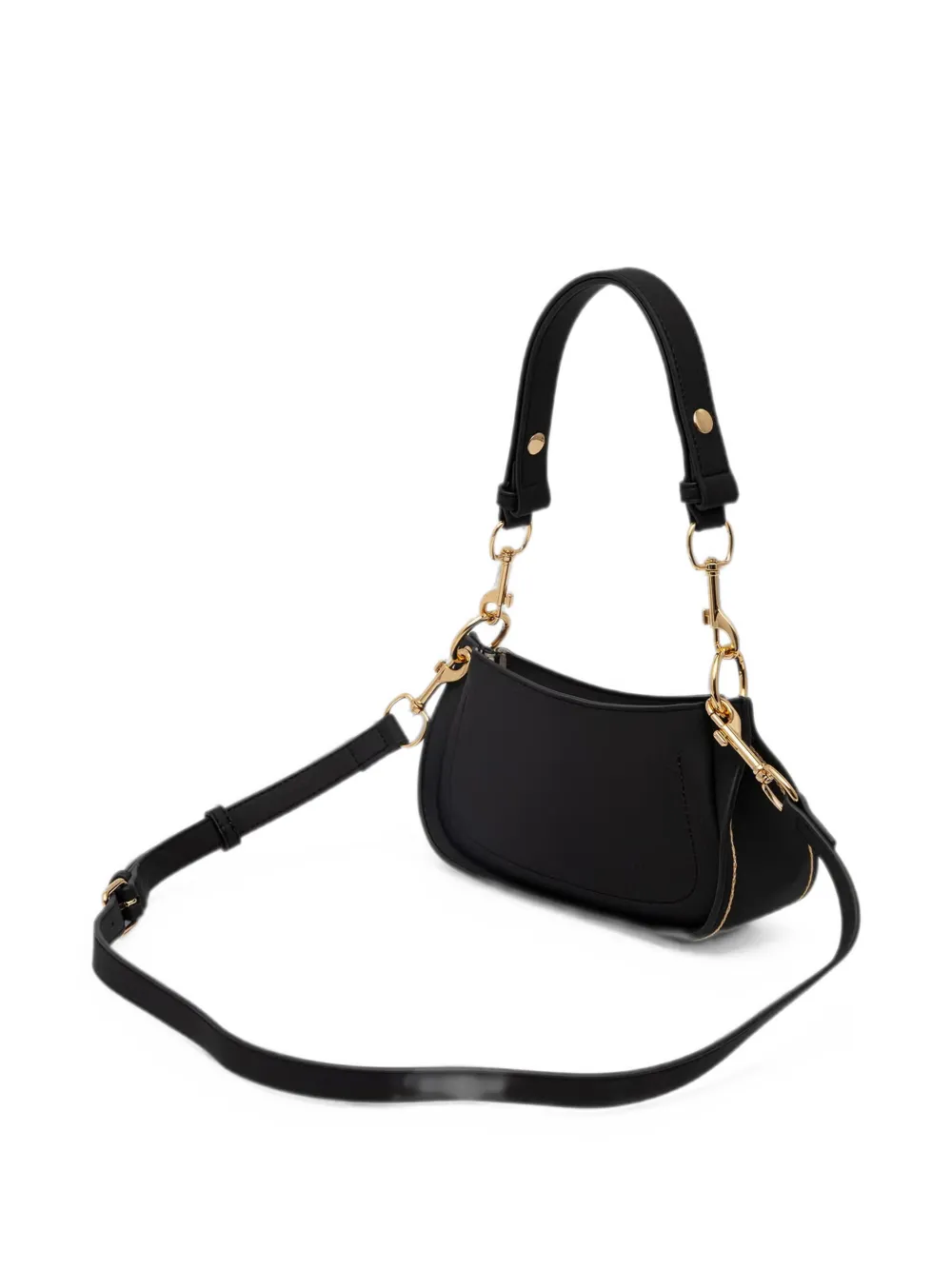 Love Moschino Shopper met contrasterend stiksel en logo Zwart