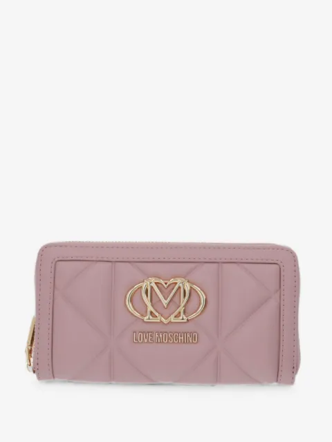 Love Moschino quilted logo-plaque wallet