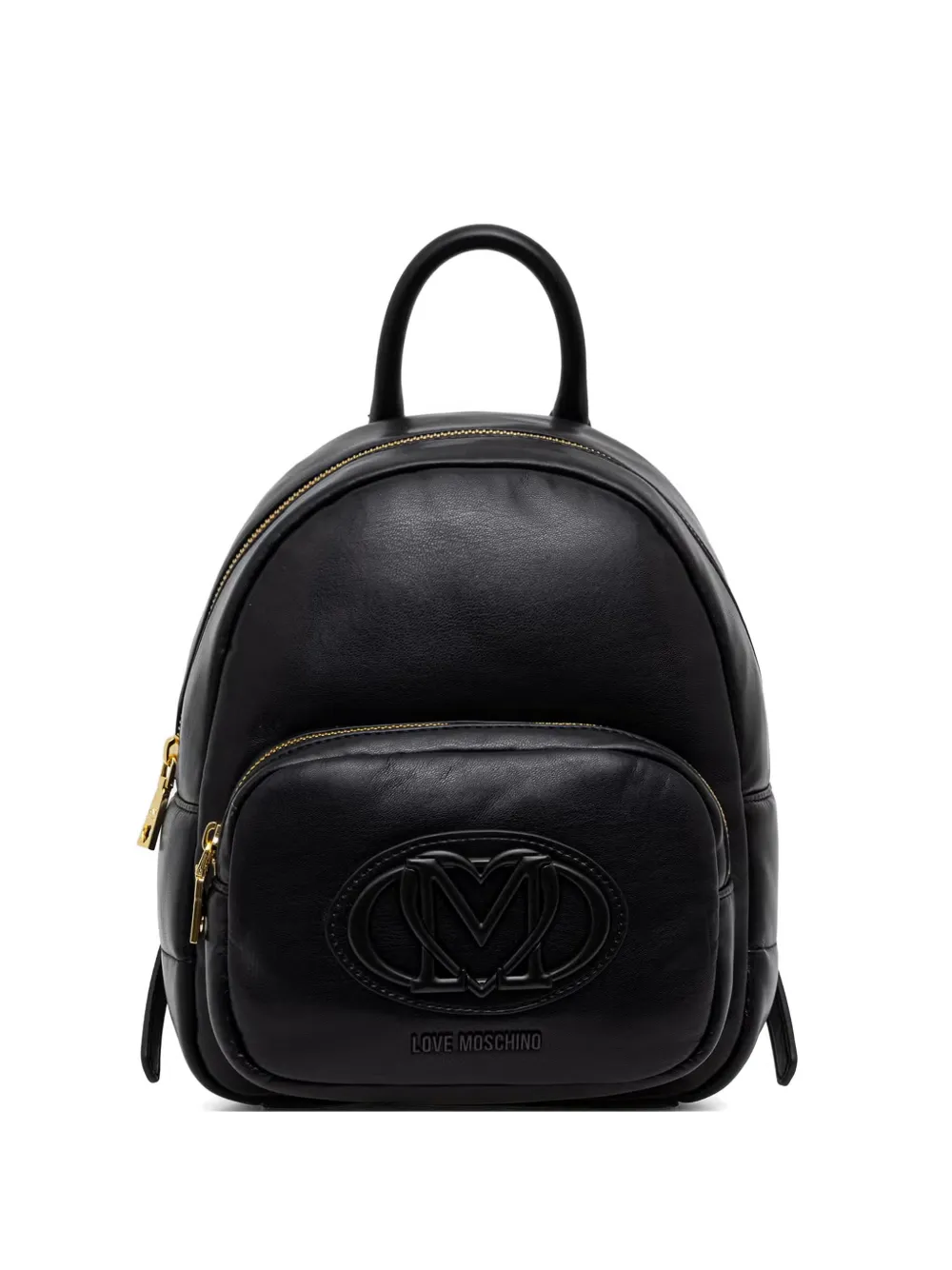 Love Moschino quilted logo-patch backpack - Nero