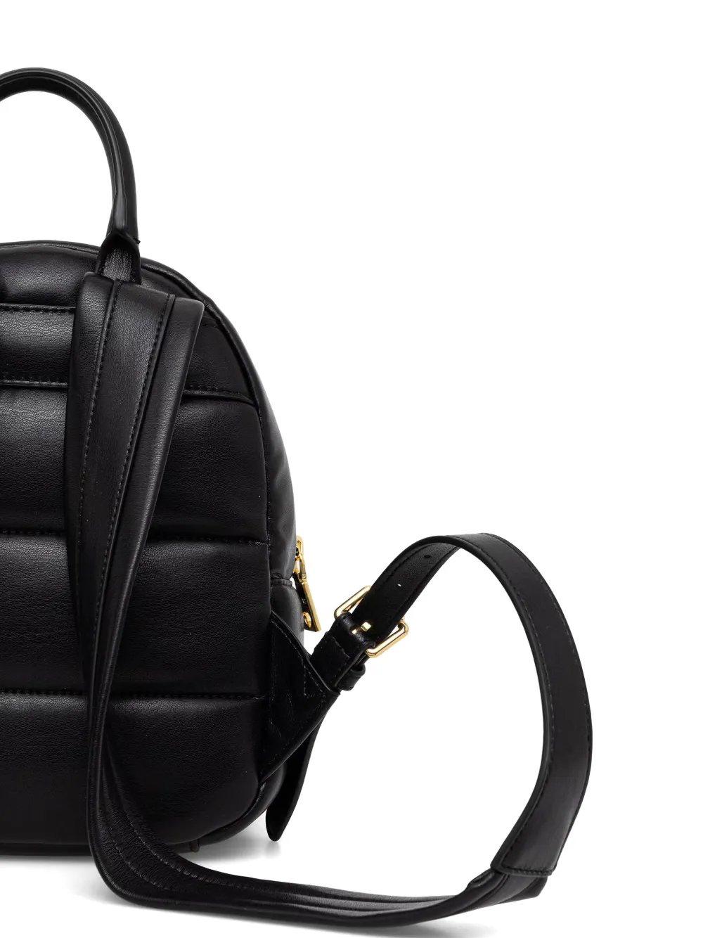 Love Moschino Gewatteerde rugzak met logopatch Zwart