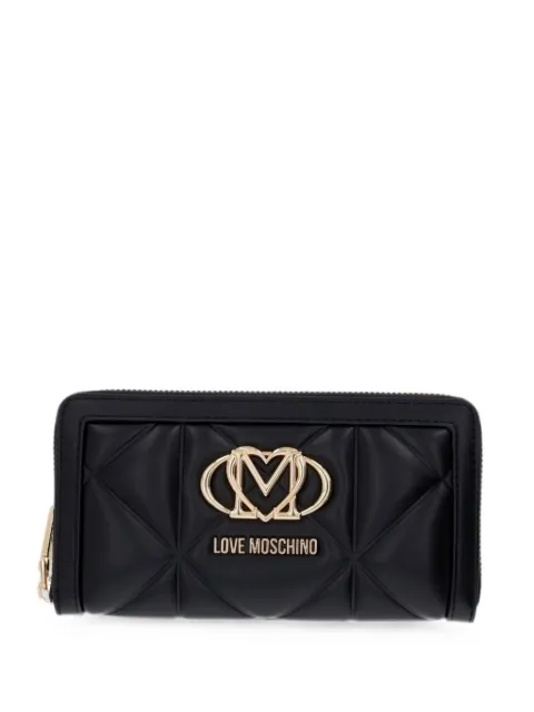 Love Moschino quilted logo-plaque wallet