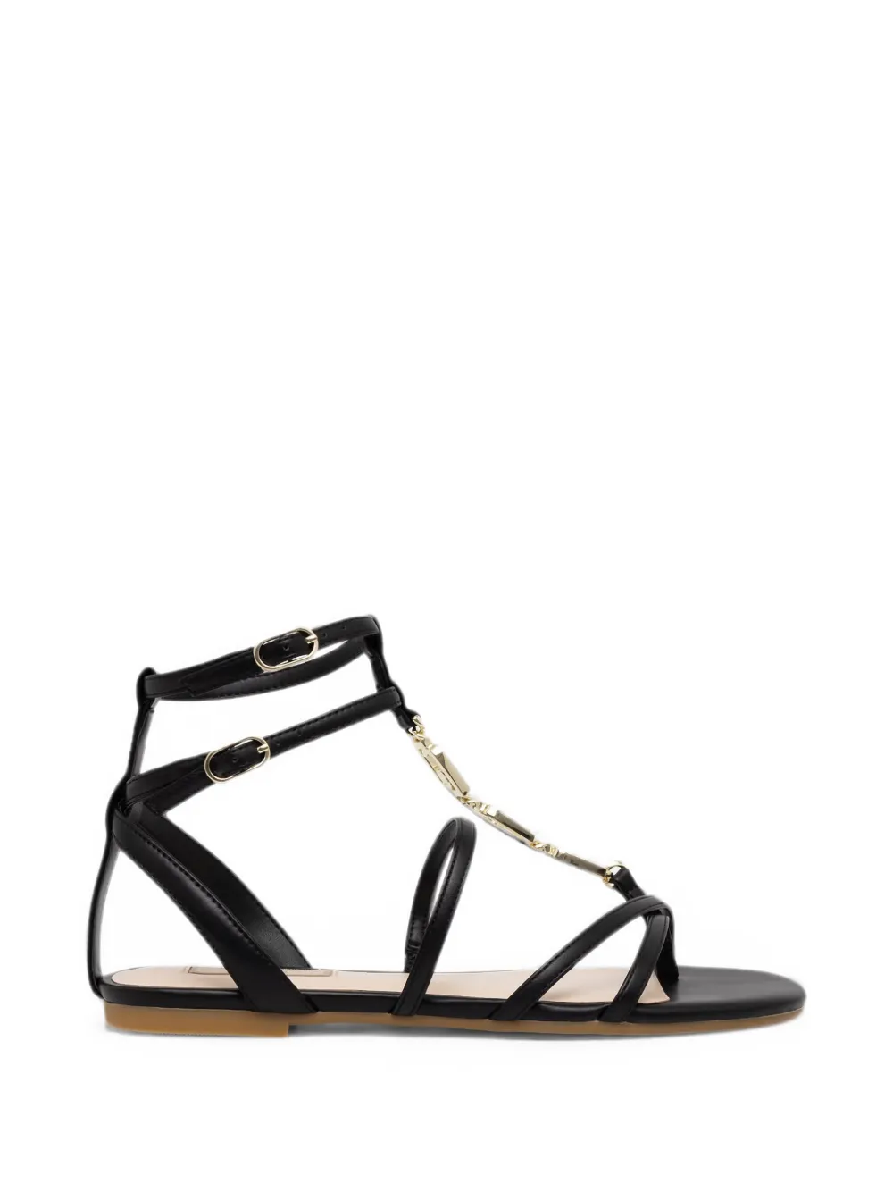 LIU JO logo-plaque strappy sandals - Schwarz