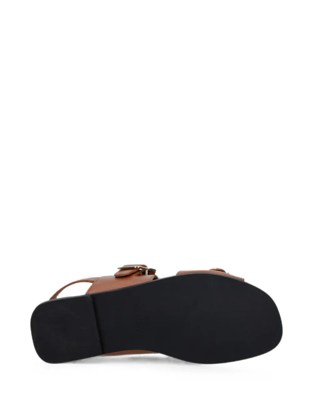 Love Moschino heart-buckle leather sandals Bruin