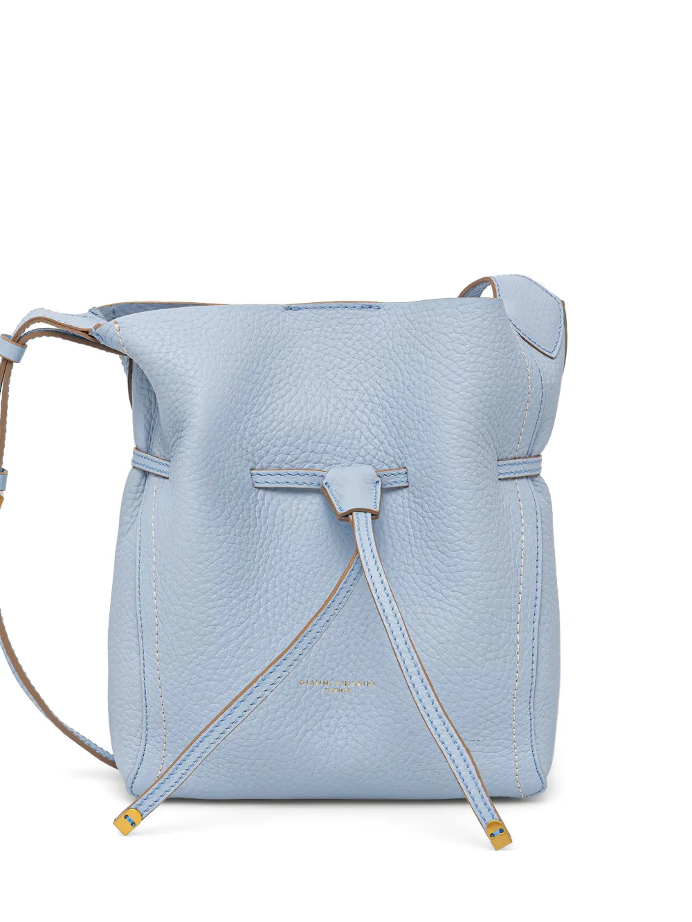 GIANNI CHIARINI Sienna grained leather shoulder bag - Blu