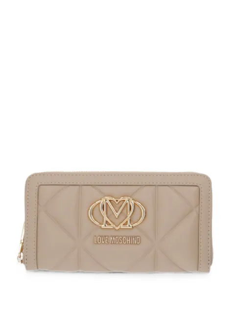 Love Moschino quilted logo-plaque wallet