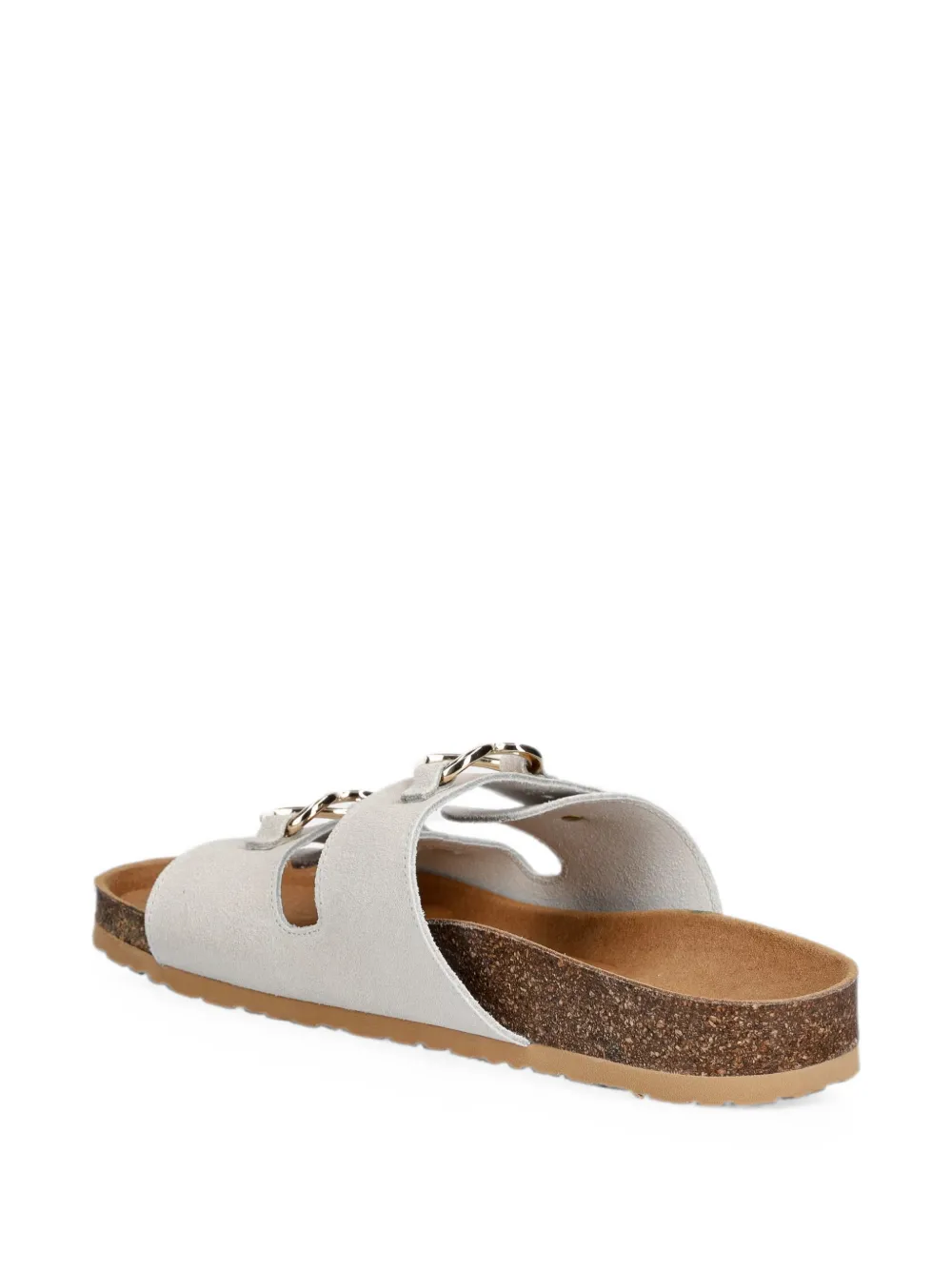 Love Moschino heart-buckle sandals Beige
