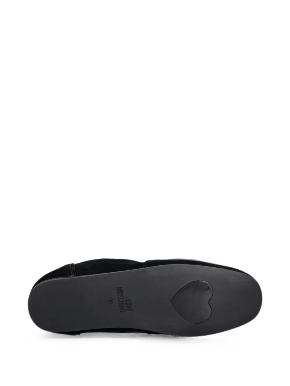 Love Moschino suede-panelled logo-tag sneakers Zwart