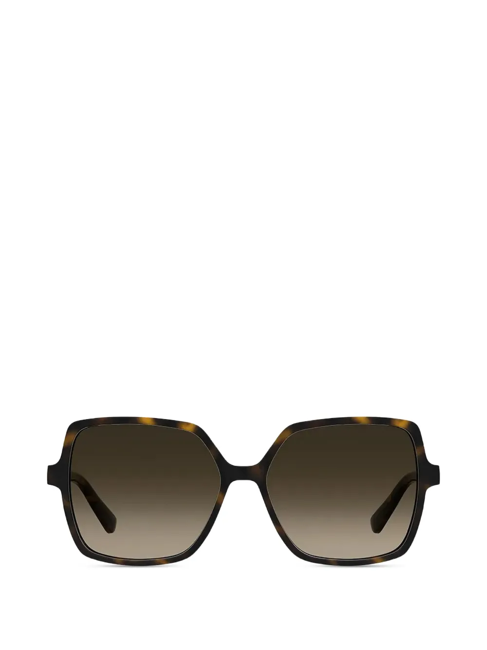 Love Moschino tortoiseshell-effect geometric-frame sunglasses - Braun