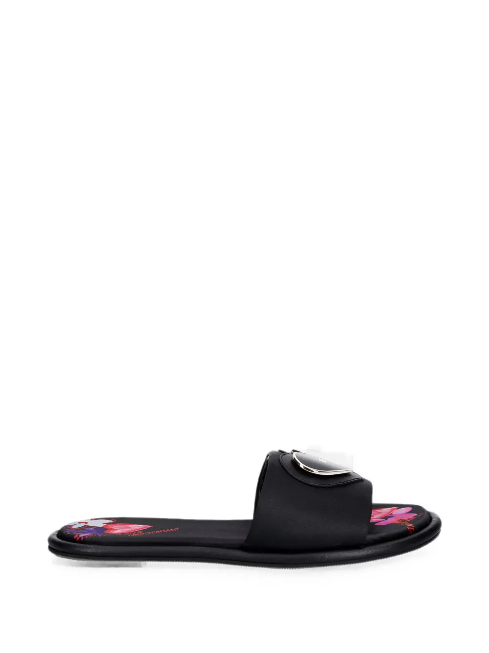 Love Moschino heart-plaque sandals - Nero