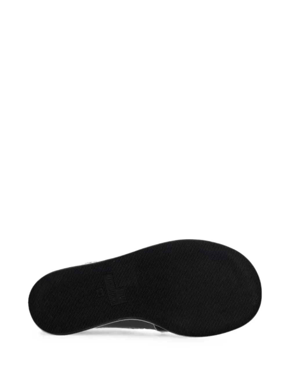 Love Moschino heart-plaque sandals Zwart