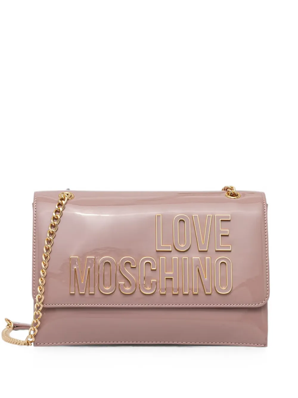 Love Moschino logo-lettering crossbody bag - Rosa