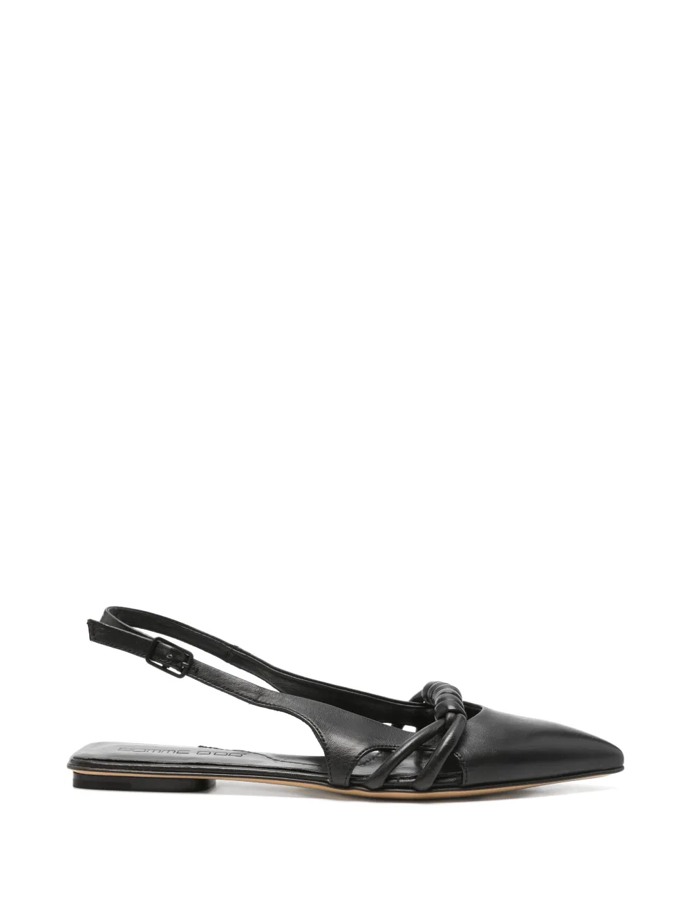 Pomme D´Or knotted slingback flat pumps - Nero