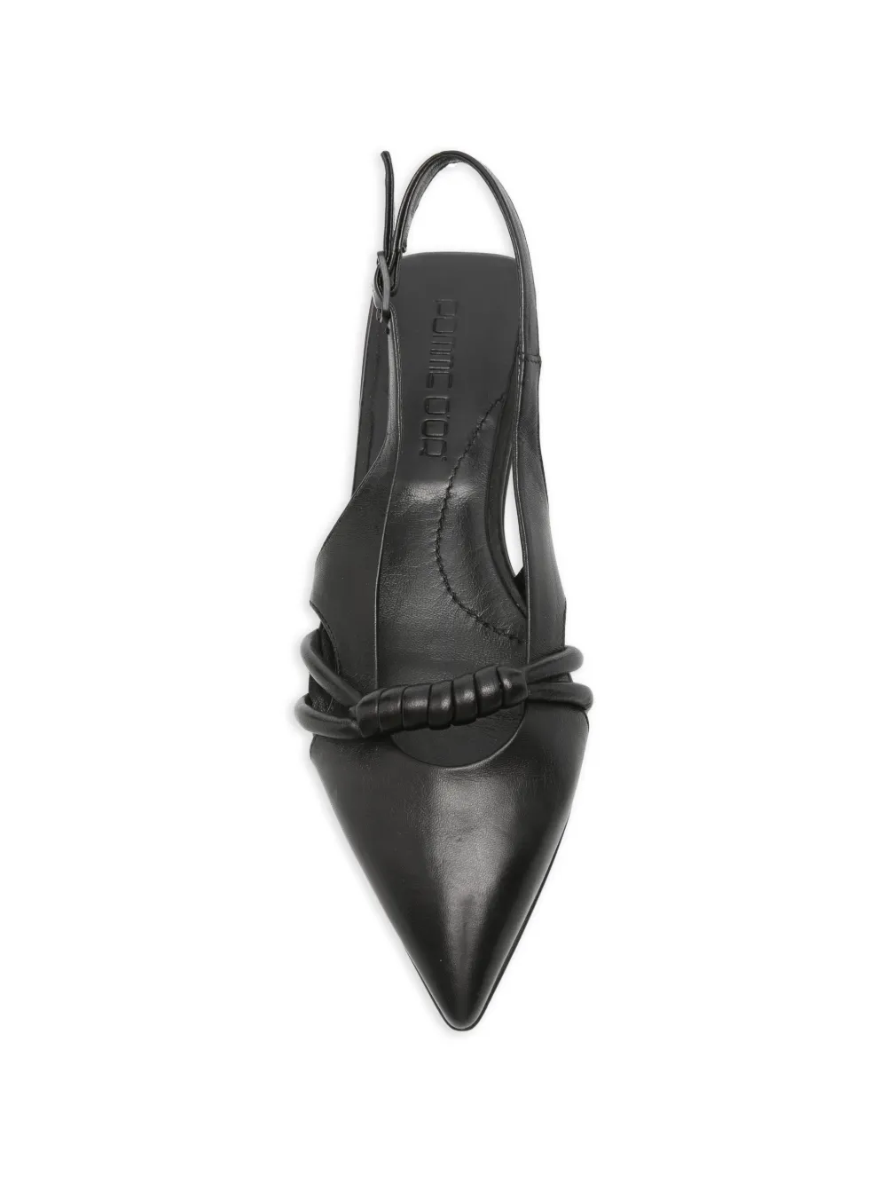 Pomme D´Or knotted slingback flat pumps Zwart