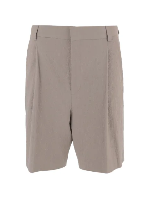 BOSS pressed pleated cotton shorts