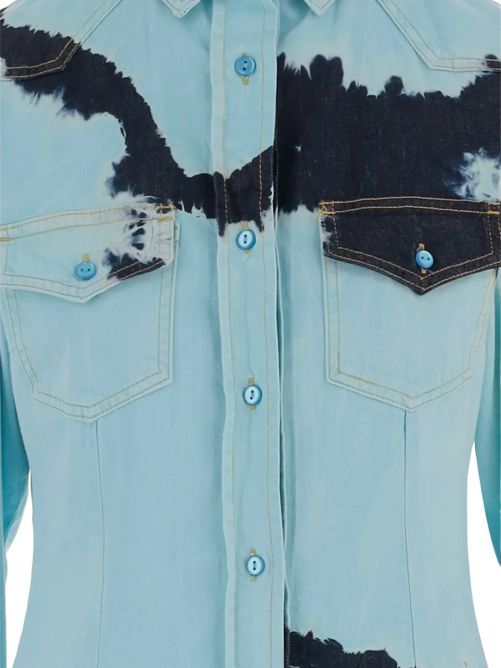  Don't @ Me Camisa Con Botones - Azul 
