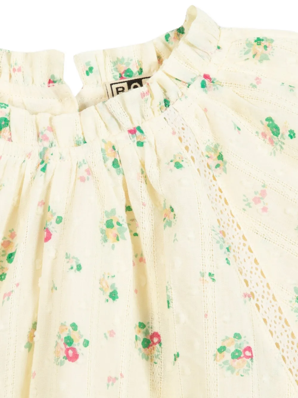 Bonton Nectar jurk verfraaid met bloemenkant Beige
