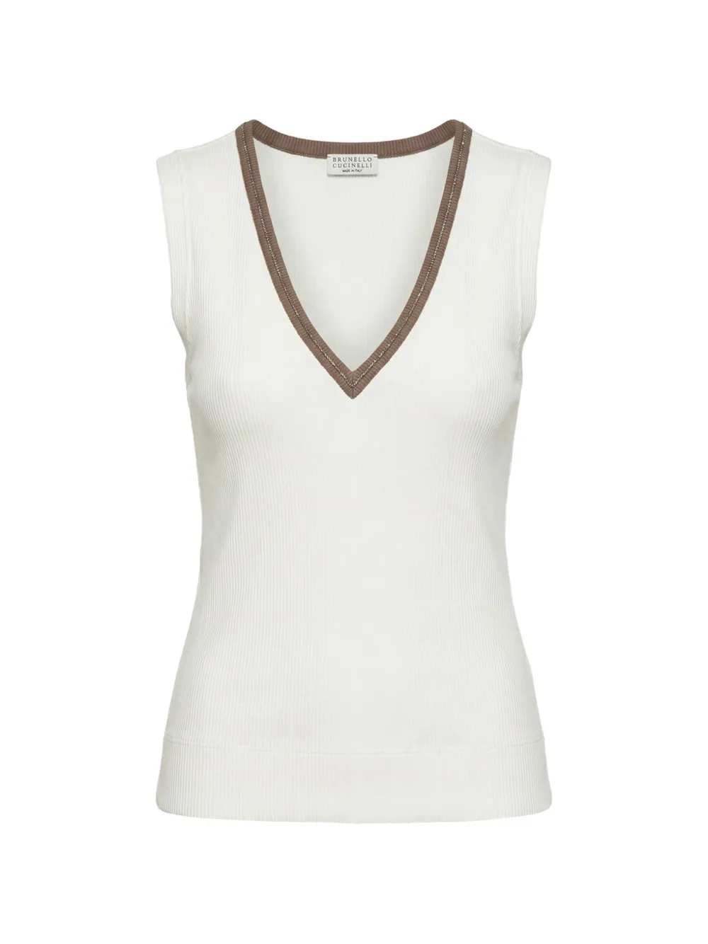 Brunello Cucinelli ribbed-knit top - Toni neutri