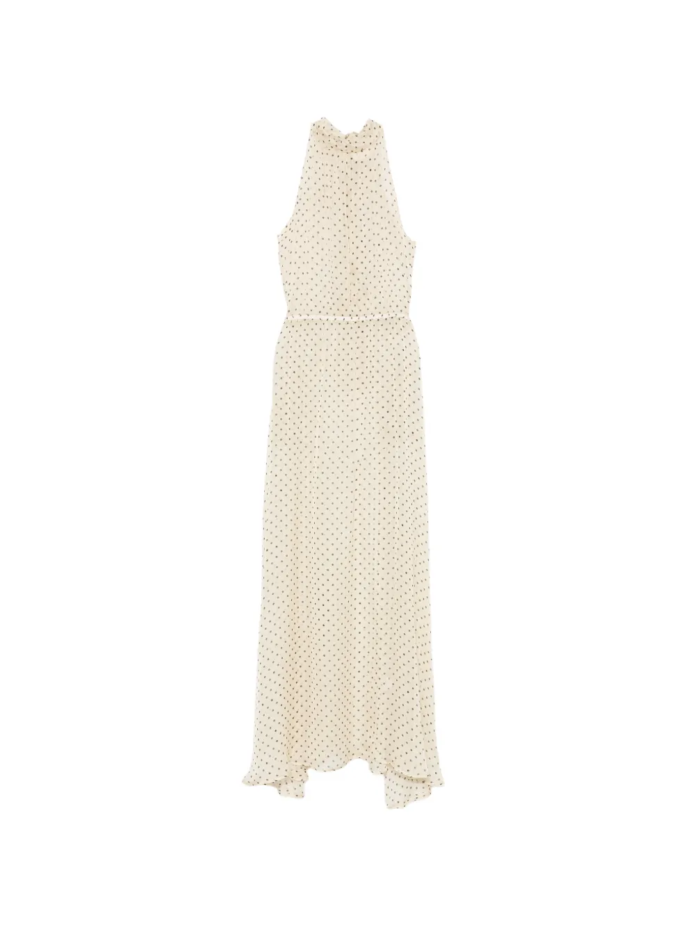 CRIDA polka-dot maxi dress - Toni neutri