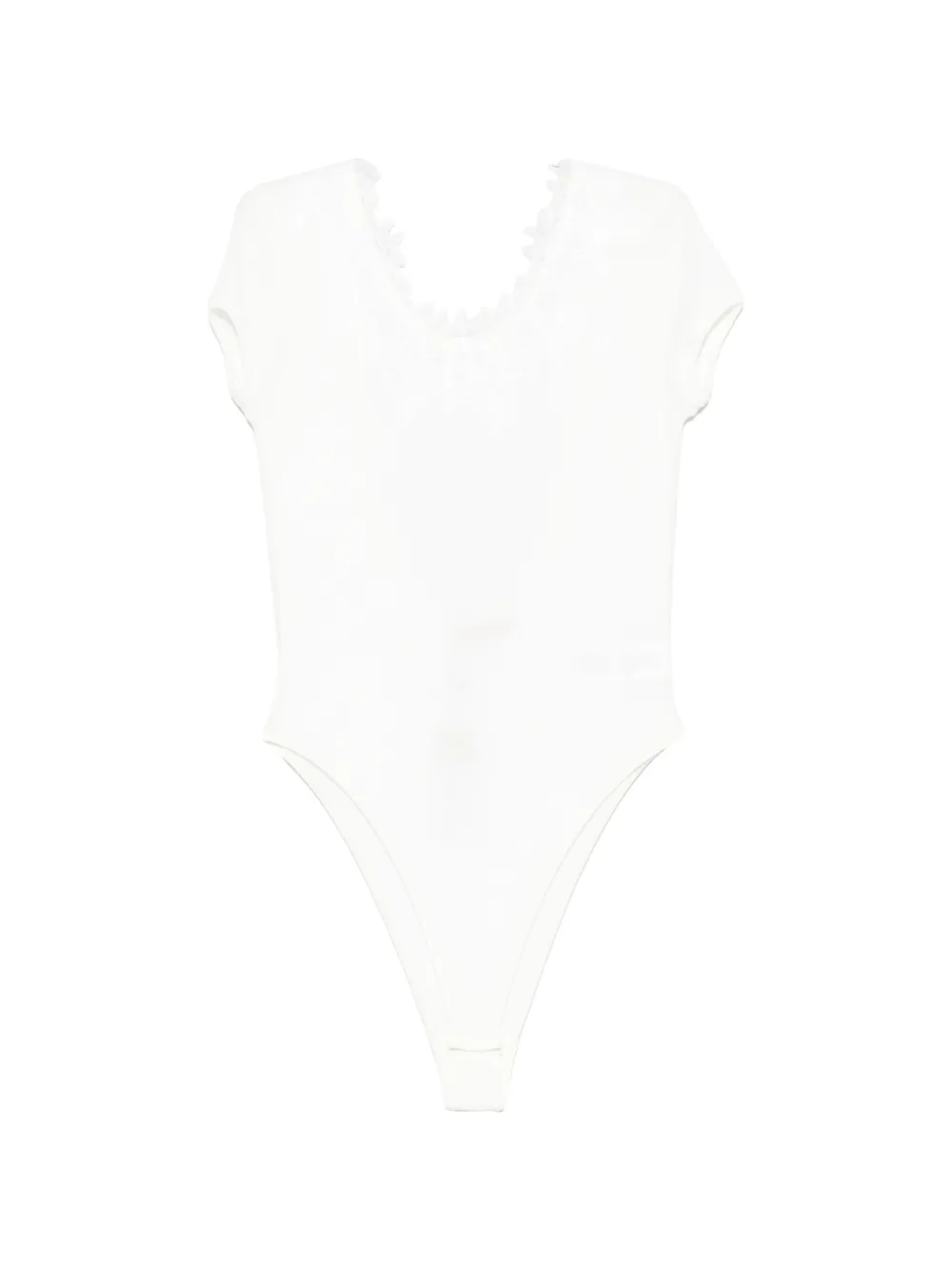 Ermanno Scervino lace-trim bodysuit - Bianco