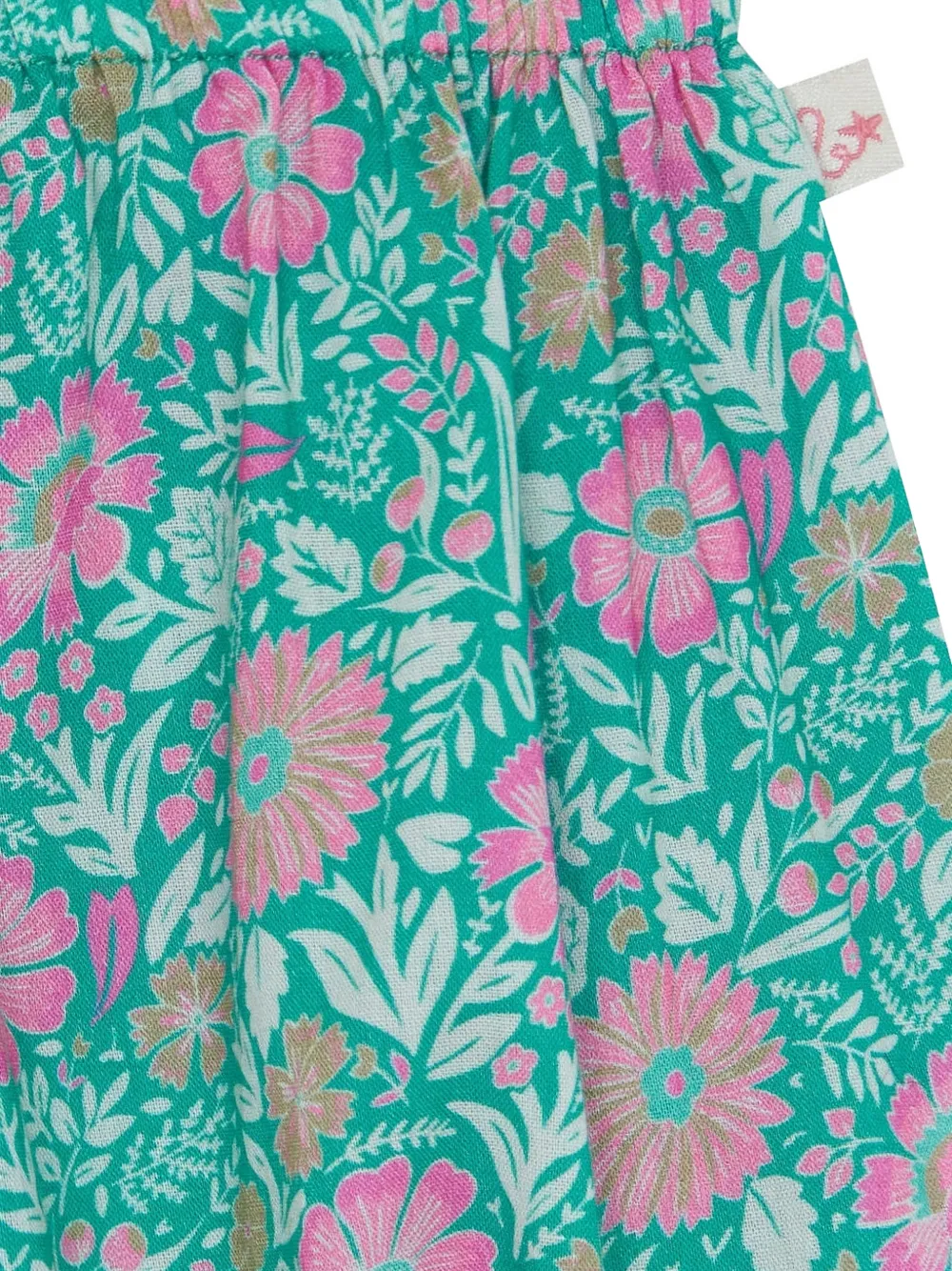 Bonton Bermudas Fruncidas Con Estampado Floral - Verde 