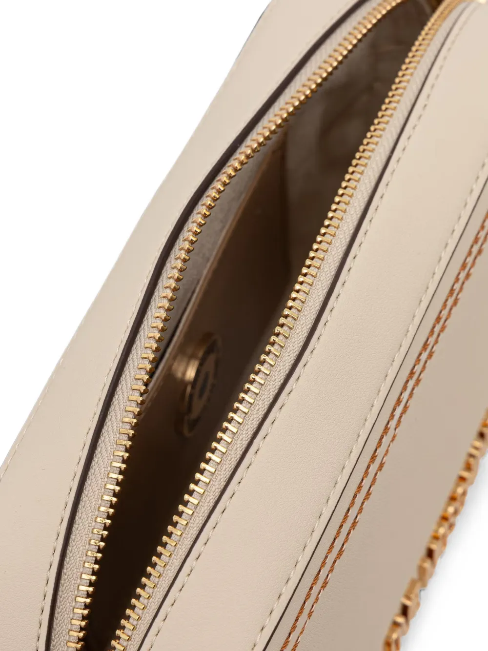 Love Moschino Crossbodytas met contrasterend stiksel en logo Beige
