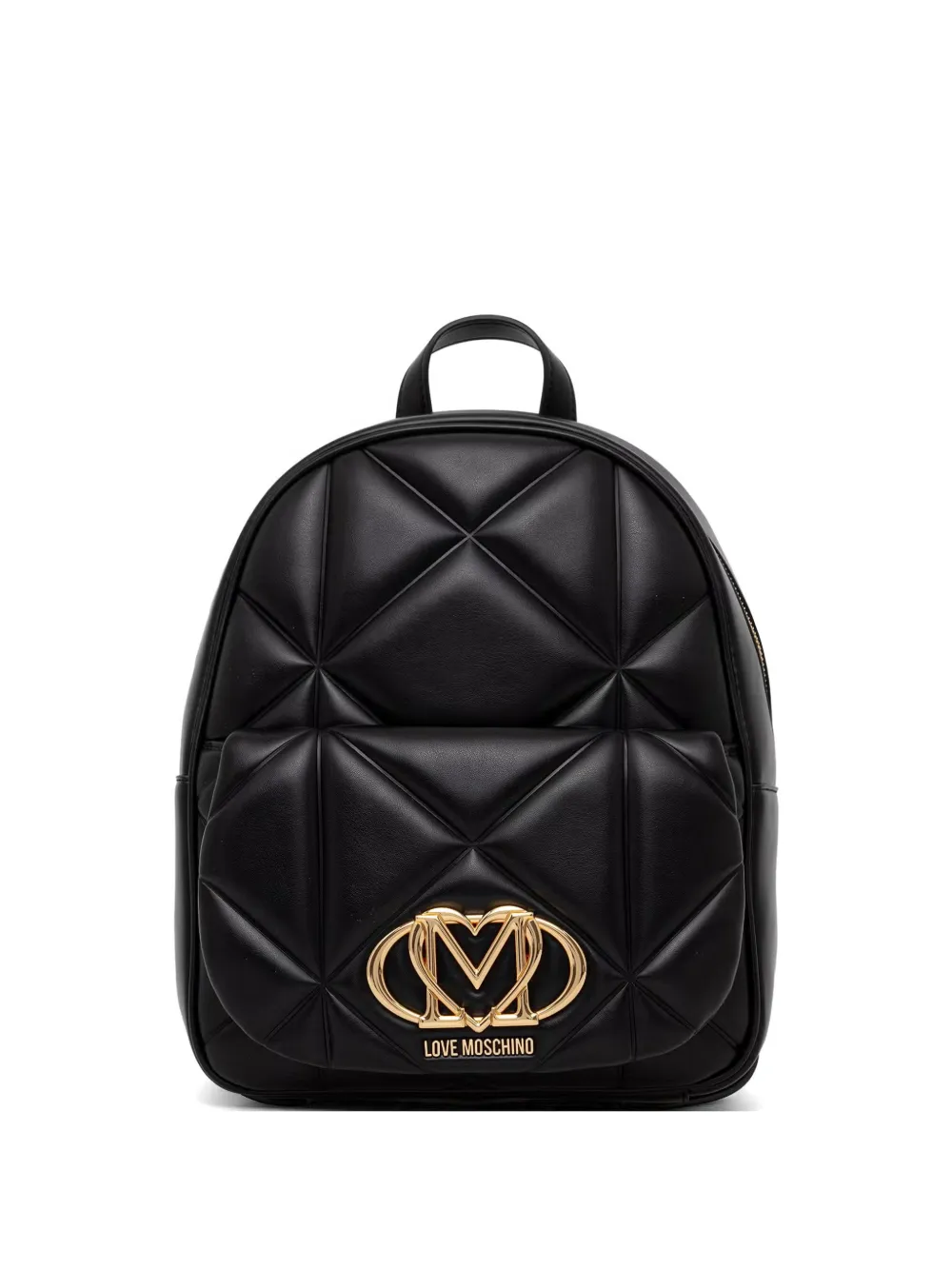 Love Moschino quilted logo-plaque backpack - Nero