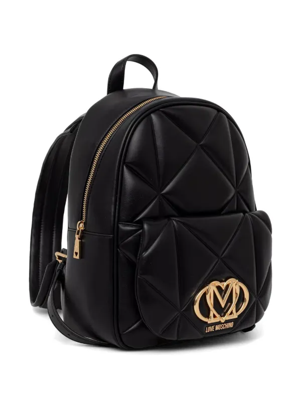 Love Moschino キルティング バックパック | ブラック | FARFETCH JP