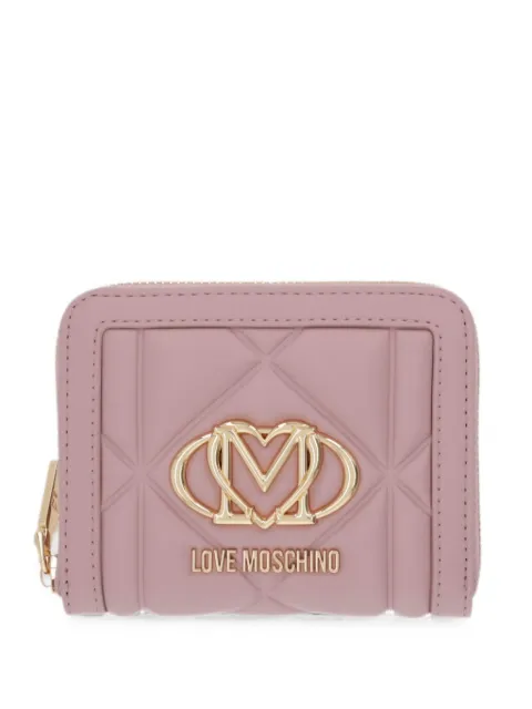 Love Moschino quilted logo-plaque wallet