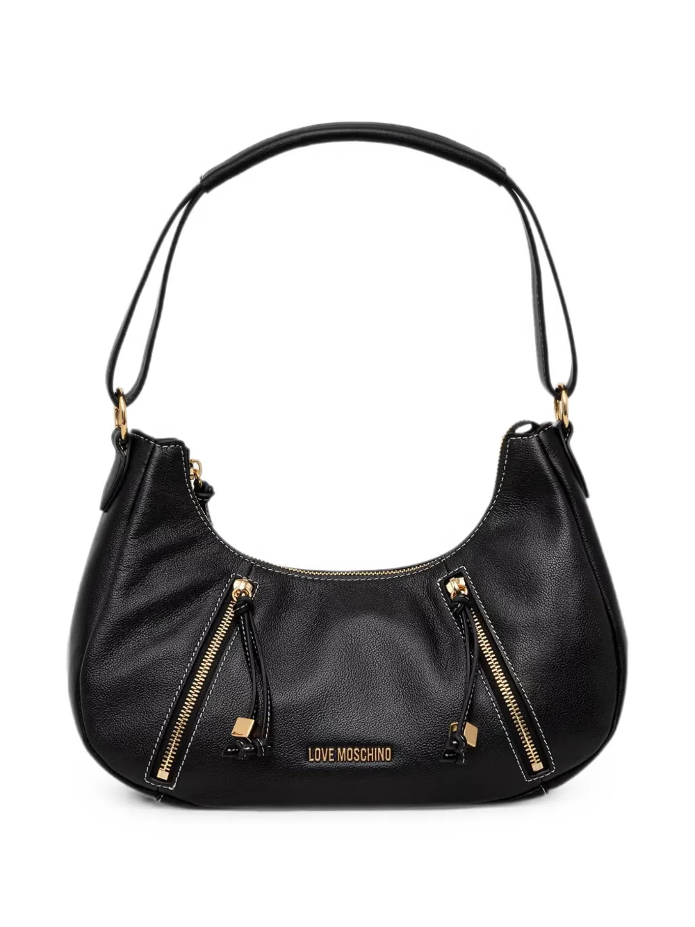 Love Moschino logo-lettering zip-detail tote bag - Nero