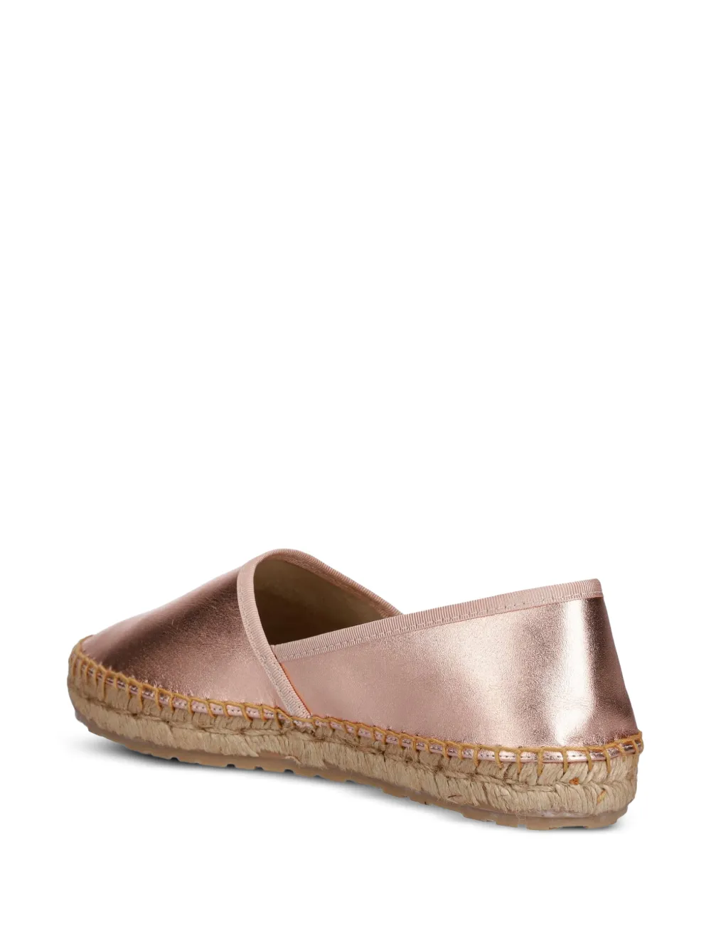 Love Moschino metallic logo-embossed espadrilles Roze