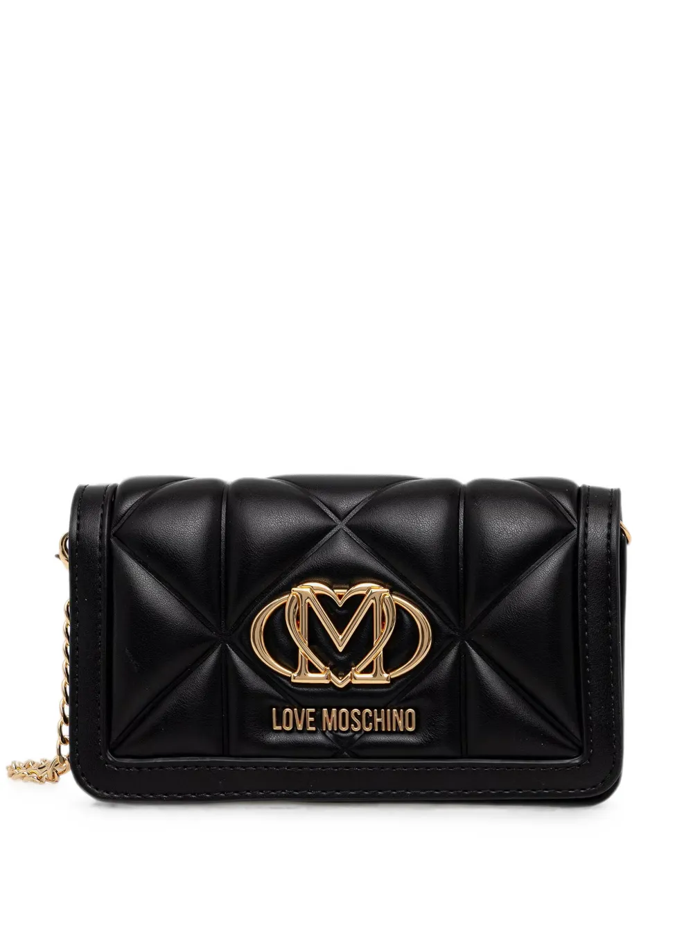 Love Moschino Borsa a tracolla con placca logo - Nero
