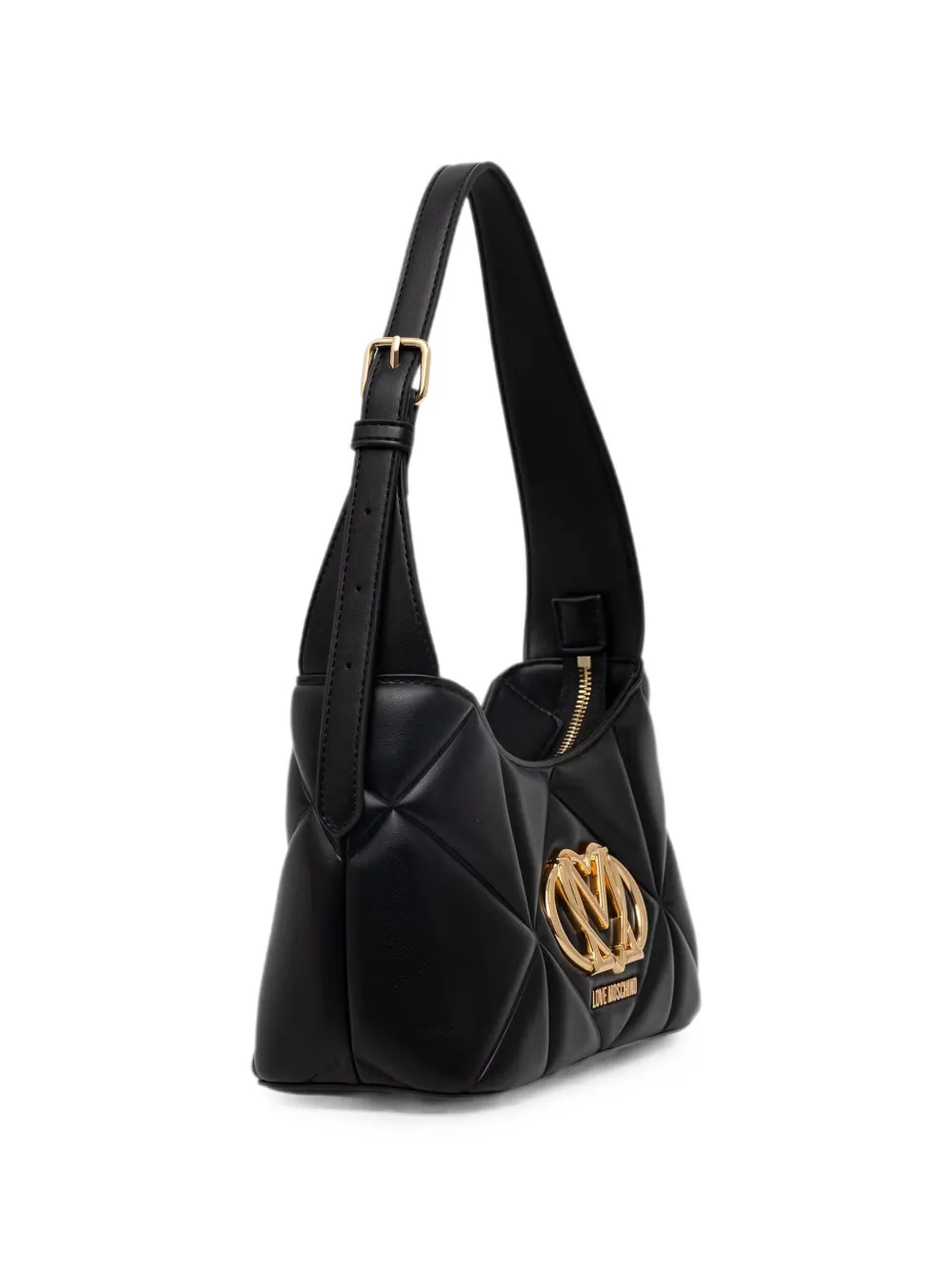 Love Moschino Shopper met logoplakkaat Zwart