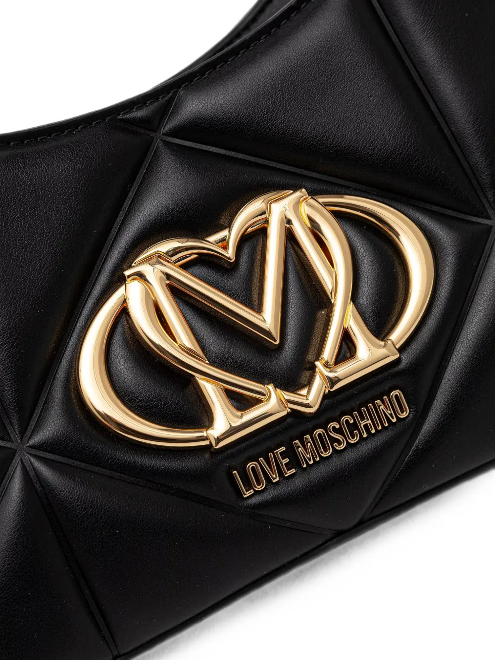 Love Moschino Shopper met logoplakkaat Zwart