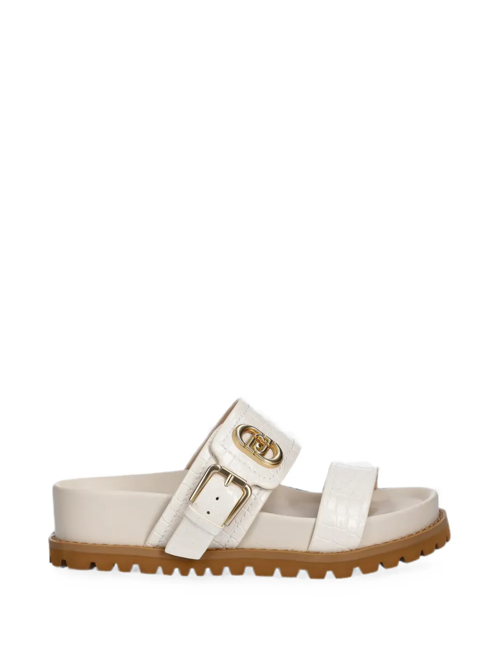 LIU JO croc-effect buckle-fastening sandals Wit