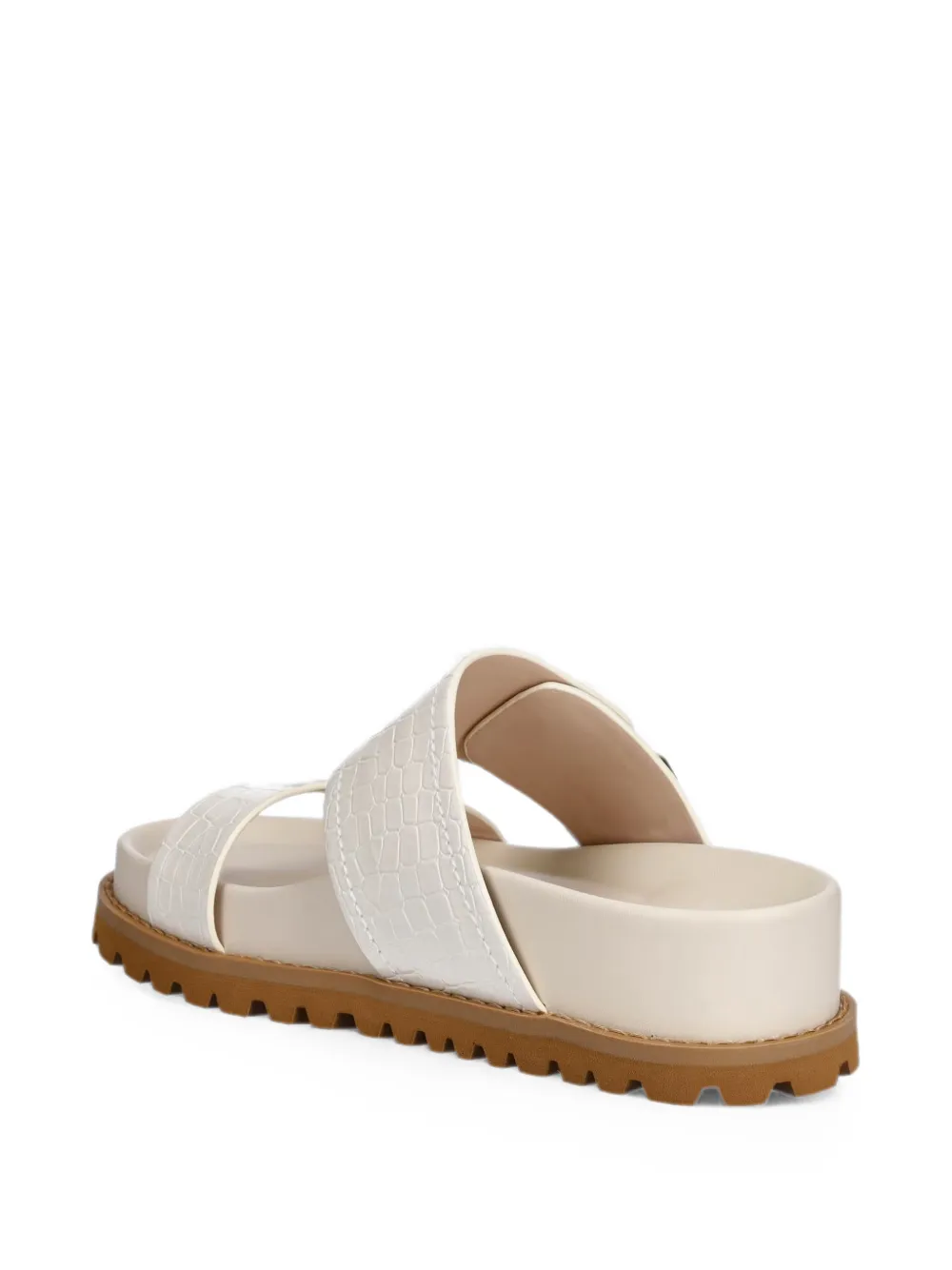 LIU JO croc-effect buckle-fastening sandals Wit