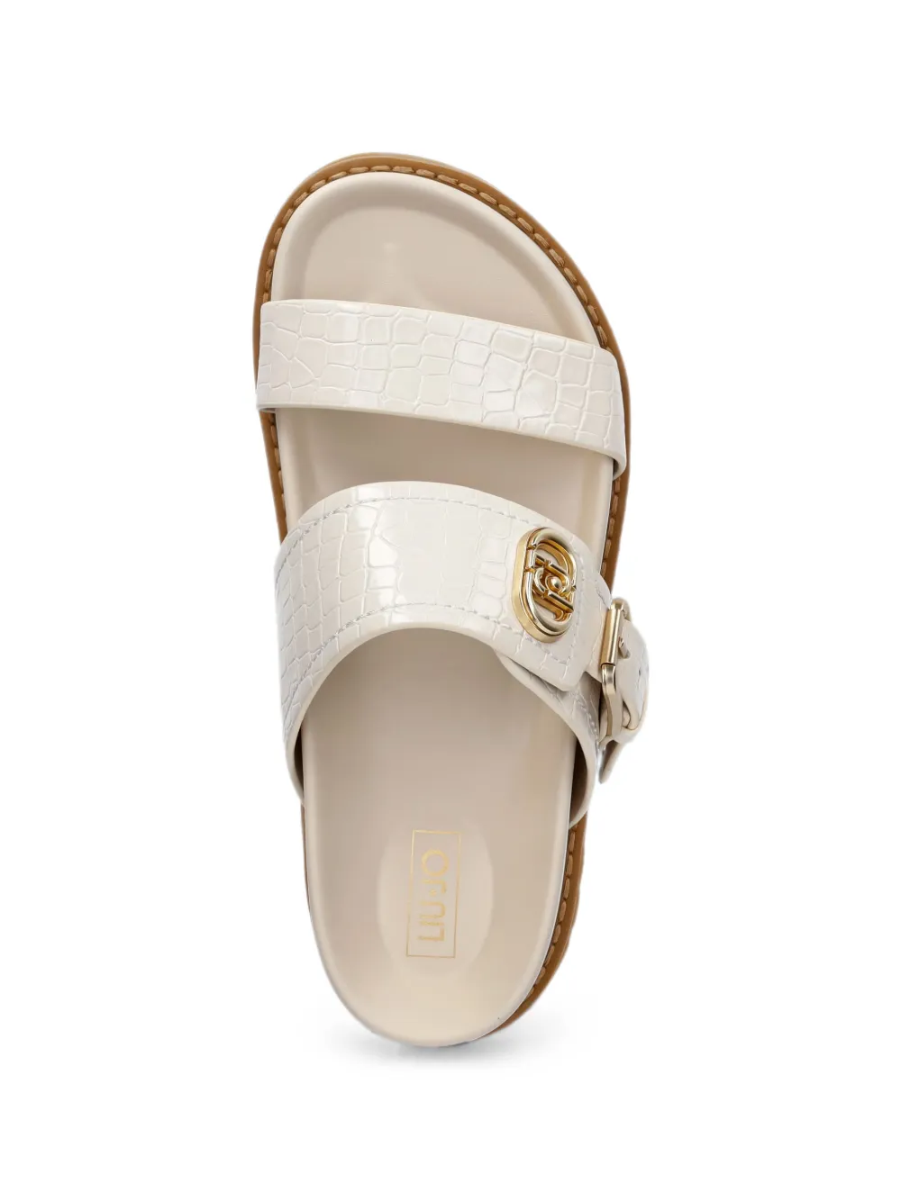 LIU JO croc-effect buckle-fastening sandals Wit