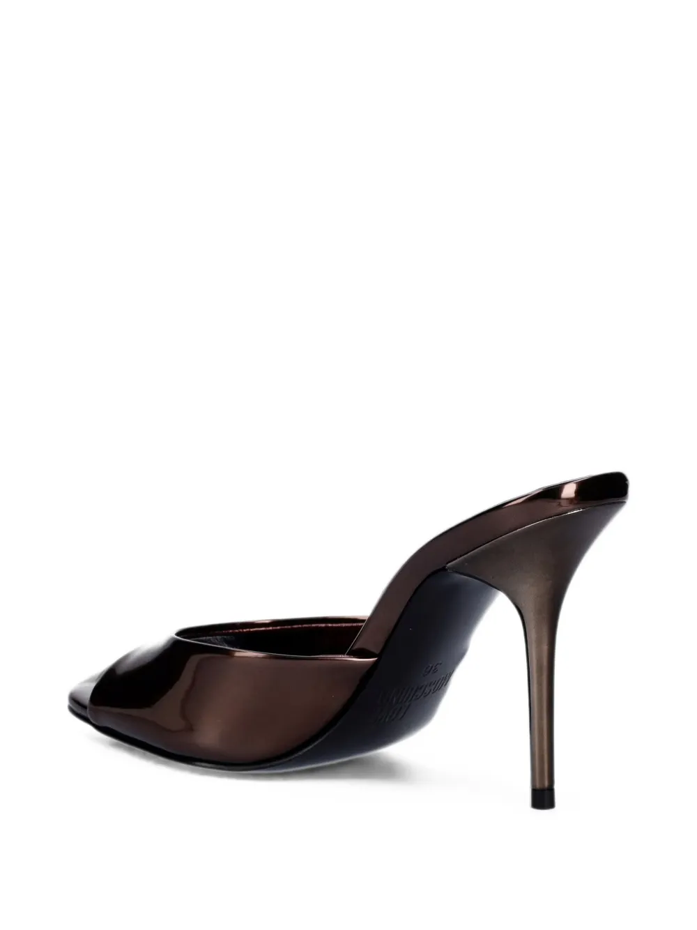 Love Moschino heart-plaque open-toe sandals Bruin