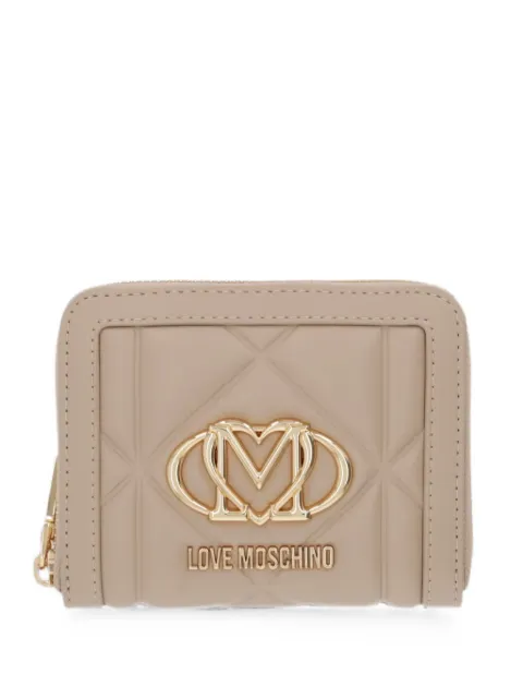 Love Moschino quilted logo-plaque wallet