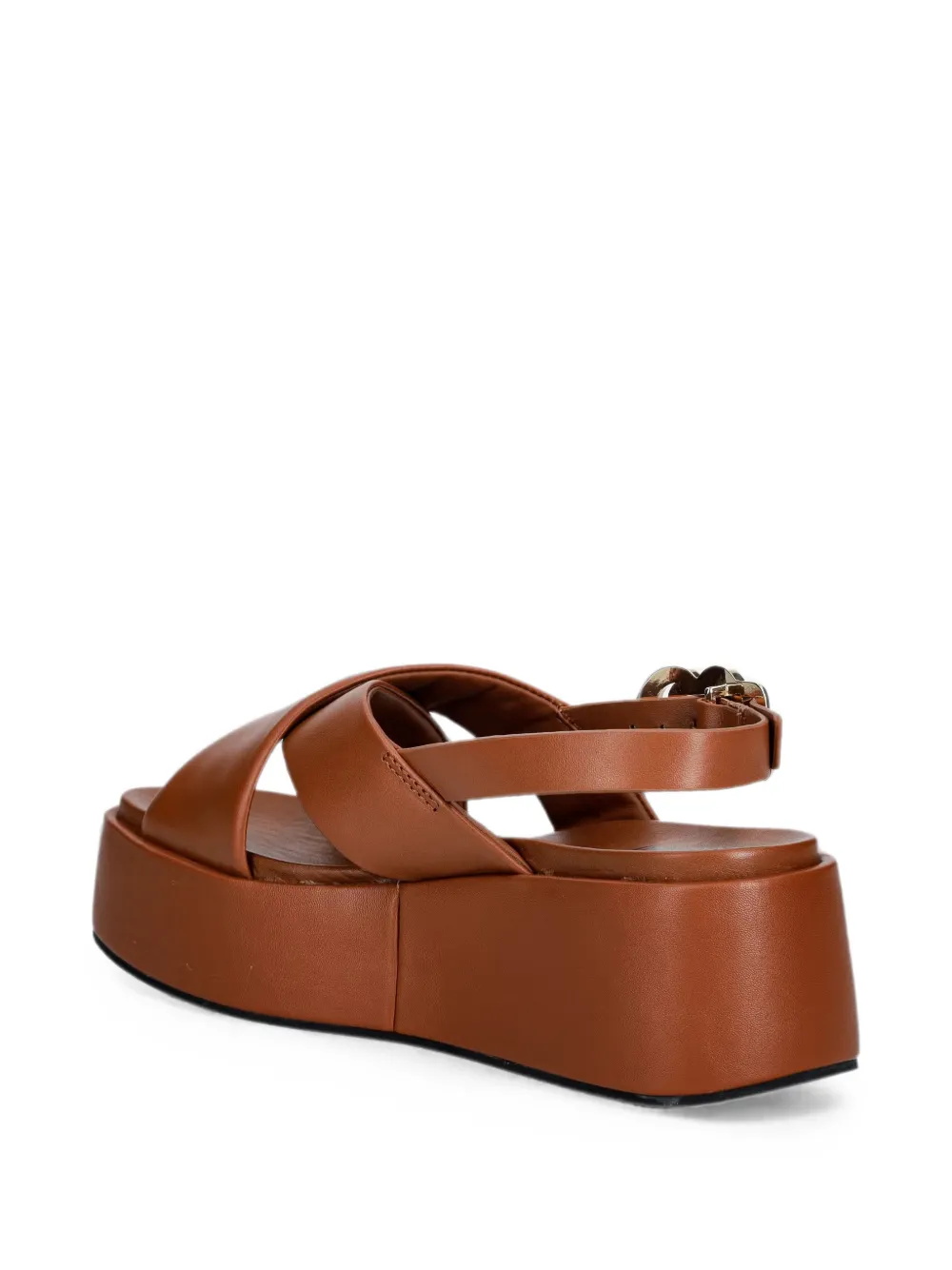 Love Moschino crossover-strap heart-buckle sandals Bruin