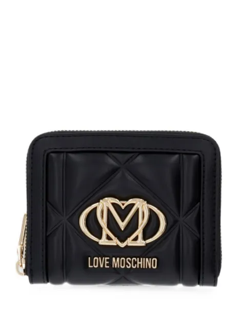 Love Moschino quilted logo-plaque wallet