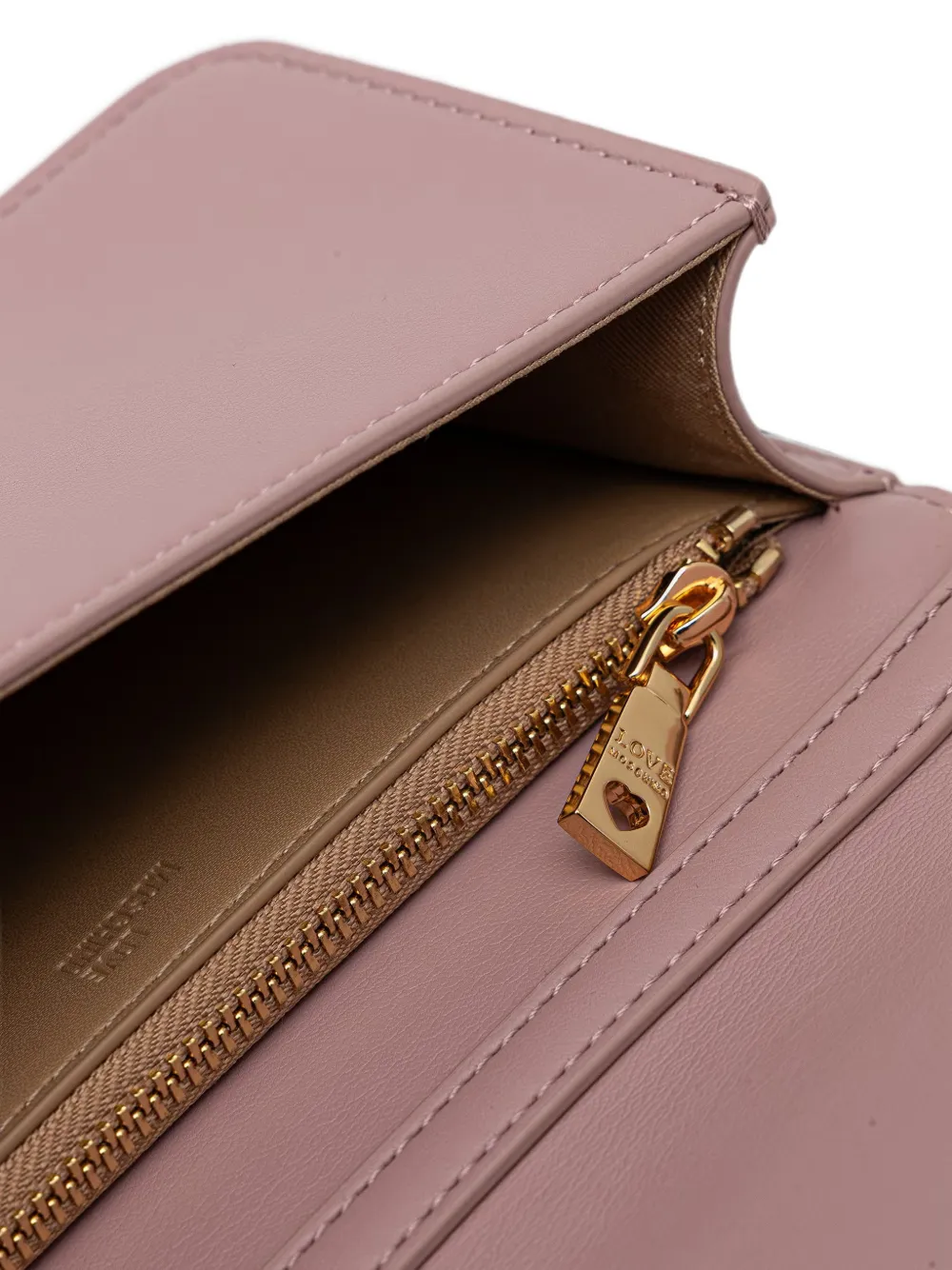 Love Moschino Gewatteerde crossbodytas met logoplakkaat Roze