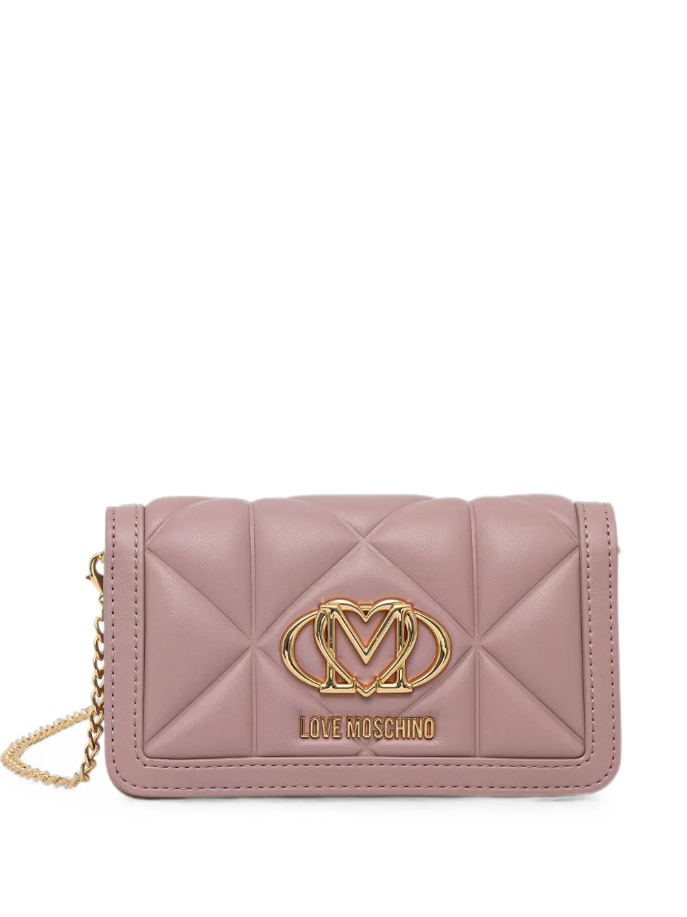 Love Moschino Borsa a tracolla con placca logo - Rosa