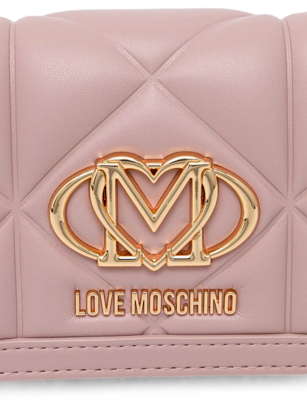 Love Moschino Gewatteerde crossbodytas met logoplakkaat Roze